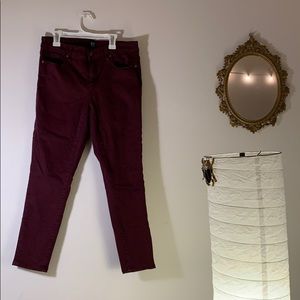 Super stretchy maroon jeans